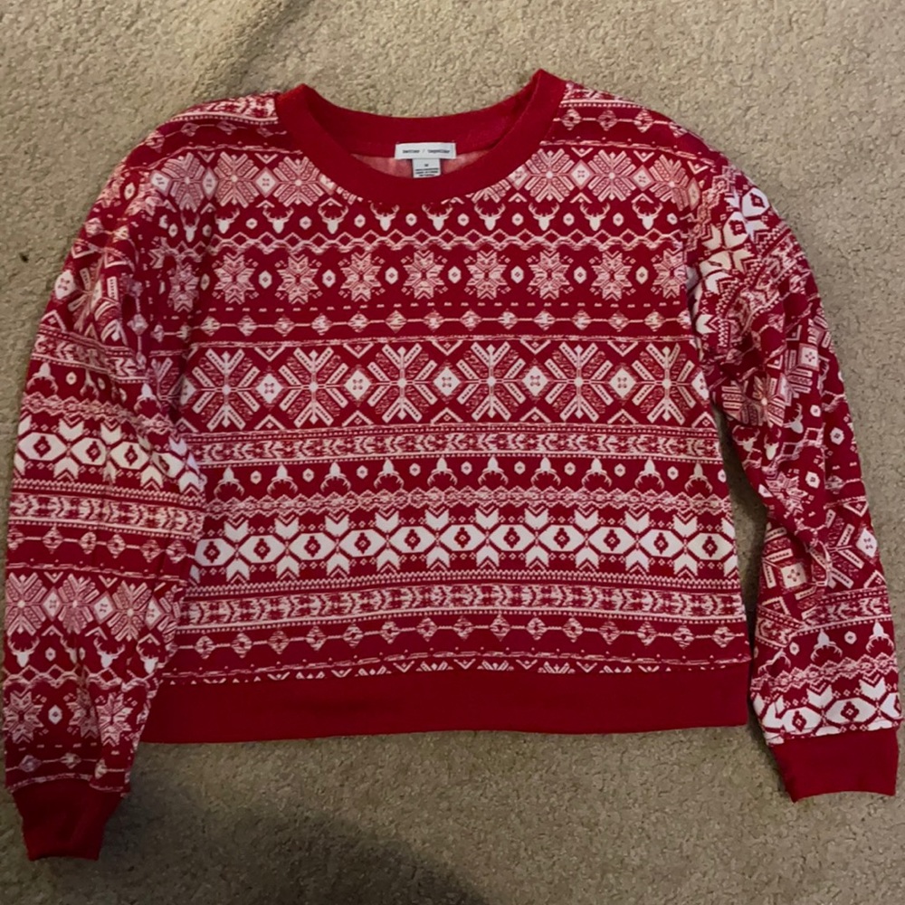 Fair Isle sweatshirt Christmas sweater look NWOT